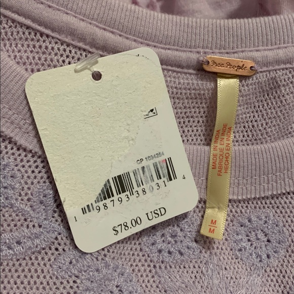 FREE PEOPLE Rose Party Embroidered Lace Blouse Ruffles NWT - Picture 10 of 11